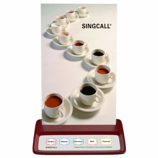 SINGCALL Desk Call Bell Restaurant Pagers Order Water Service Bill Cancel Waterproof Pager Call Waiter Waitress Five button Pager Transmitter APE150