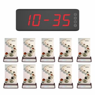 SINGCALL Call Button for Service Table Staff Call Button Restaurant Bell Hotel Desk Bell Pack of 10 Pagers and 1 Receiver