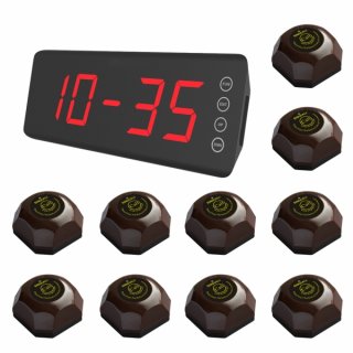 SINGCALL Waitress Pager System Pager Systems for Restaurants Pack of 10 Pagers and 1 Receiver