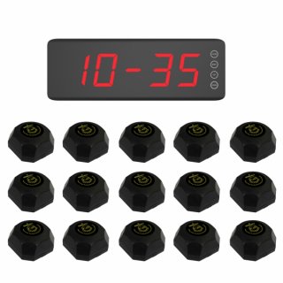 SINGCALL Counter Service Bell Customer Service Bell Pager Call Restaurant Pack of 15 Pagers and 1 Receiver