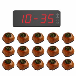 SINGCALL Call Pagers Paging Systems Server Pager Pager for Restaurant Pack of 15 Pagers and 1 Receiver