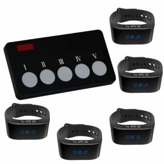 SINGCALL Wireless Calling System Bank Calling System Kitchen Paging Waiter System Chef Can Press a Button to Buzzer a Waiter to Pick up the Already Dishes Pack of 5 pcs APE6900 Watchs