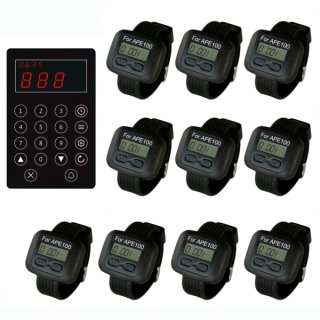 SINGCALL Kitchen Call Waiter System Chef Can Press a Button to Buzzer a Waiter to Pick up the Already Dishes Pack of 10 pcs Watch Display
