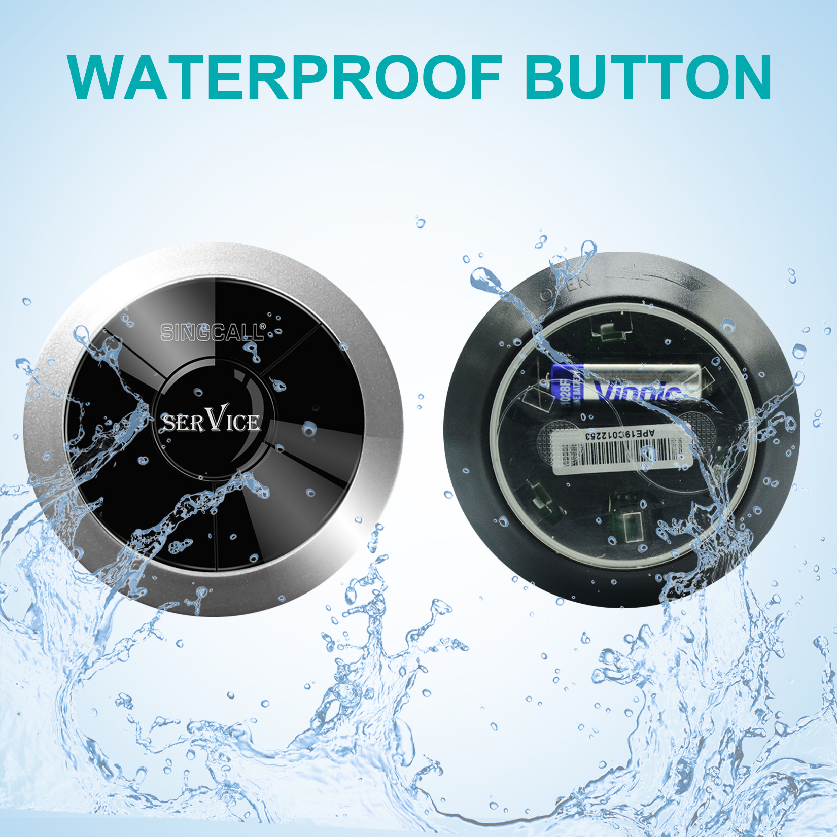 waterproof button
